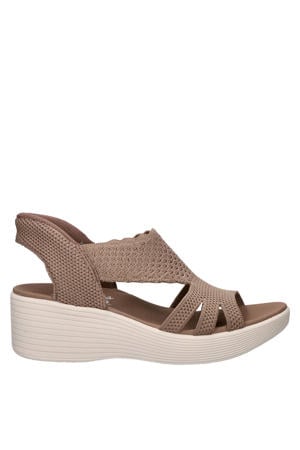 Parallel Lite Summer Invite sandalen met sleehak taupe