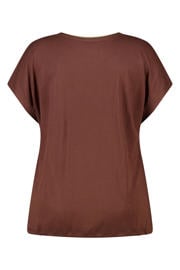 thumbnail: MS Mode T-shirt met glitters Plus Size - bruin
