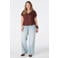MS Mode T-shirt met glitters Plus Size - bruin