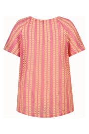 thumbnail: MS Mode gehaakte top met print Plus Size - roze
