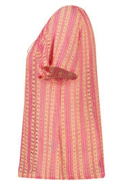 thumbnail: MS Mode gehaakte top met print Plus Size - roze