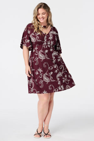 fit & flare korte bohemian jurk Plus Size
