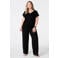 MS Mode T-shirt met glitters Plus Size - zwart