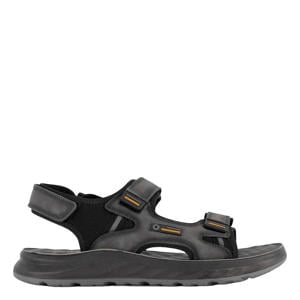 imitatieleren sandalen zwart