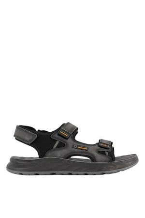 imitatieleren sandalen zwart