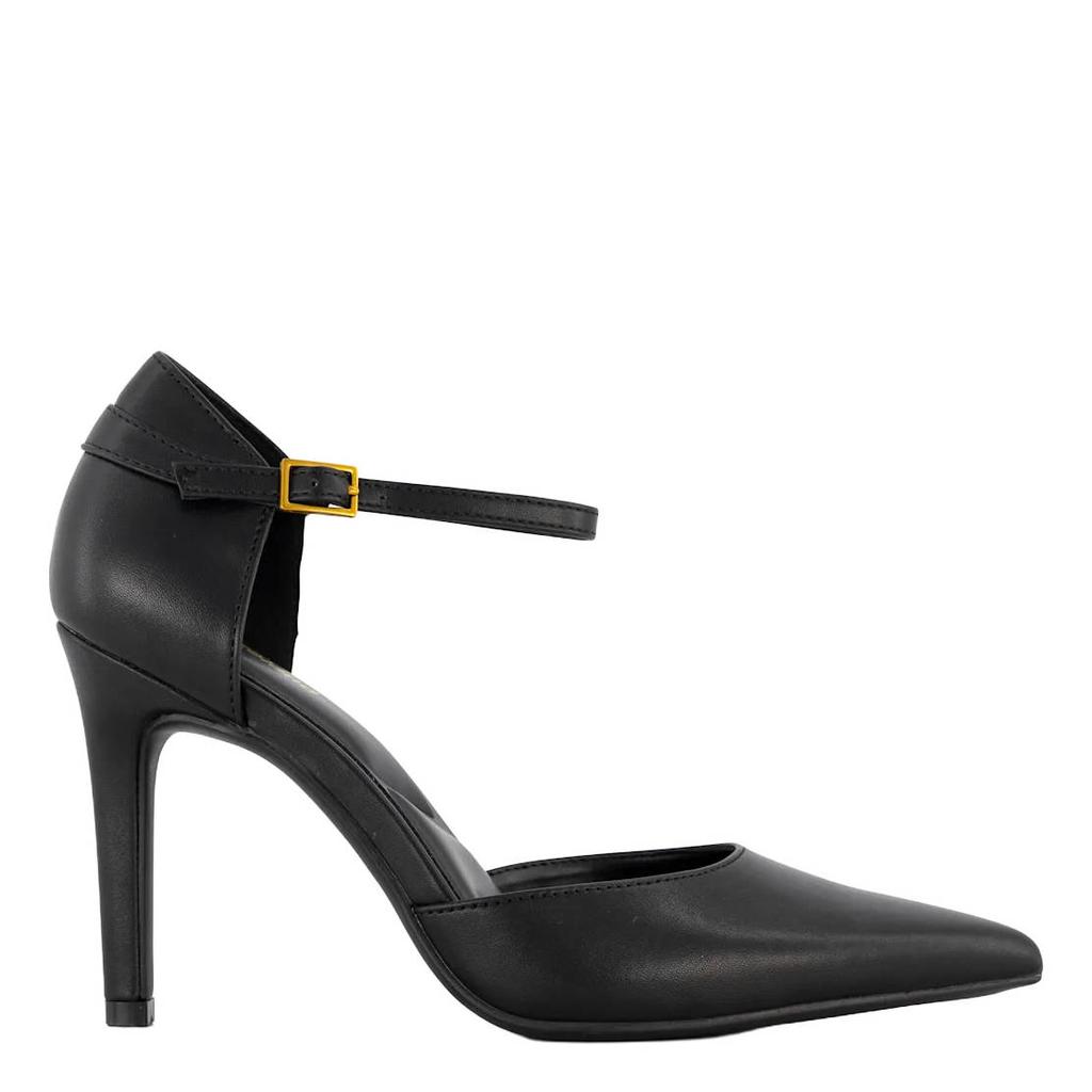 Zwarte dames Graceland pumps met naaldhak - met gesp