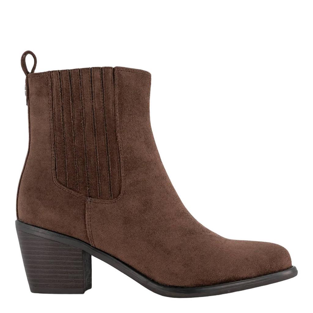 Bruine dames Graceland western enkellaarzen - van suèdelook met ritssluiting