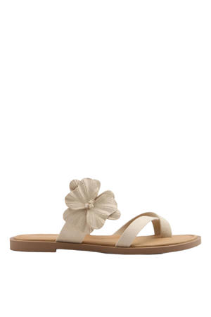 suède slippers beige