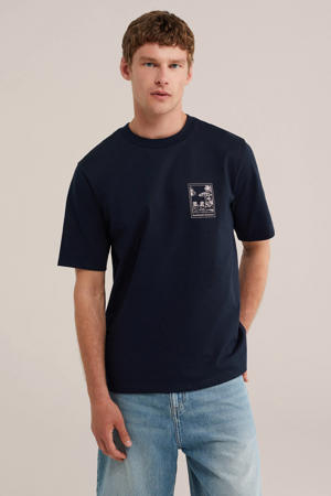 relaxed T-shirt donkerblauw