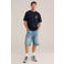 WE Fashion relaxed T-shirt donkerblauw