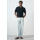 Mango Man regular polo gebreid donkerblauw