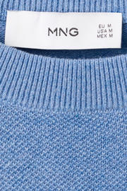 thumbnail: Mango Man slim T-shirt rib gebreid blauw