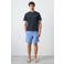 Mango Man regular fit T-shirt met backprint - marineblauw