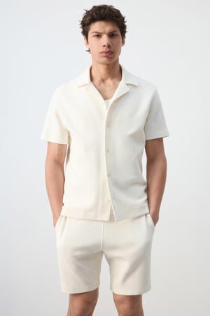 katoenen regular fit overhemd - lichtbeige