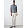 Mango Man relaxed fit gebreide polo - middenblauw