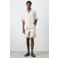 Mango Man regular gestreepte casual short met linnen beige