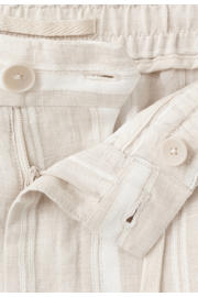 thumbnail: Mango Man regular gestreepte casual short met linnen beige
