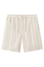 thumbnail: Mango Man regular gestreepte casual short met linnen beige