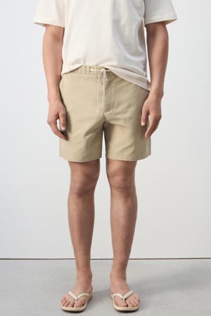 katoenen relaxed short - lichtbeige