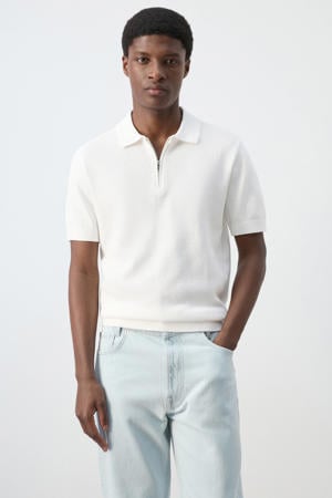 regular fit polo - ecru