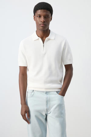 regular fit polo - ecru