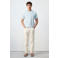 Mango Man regular fit T-shirt met backprint - lichtblauw