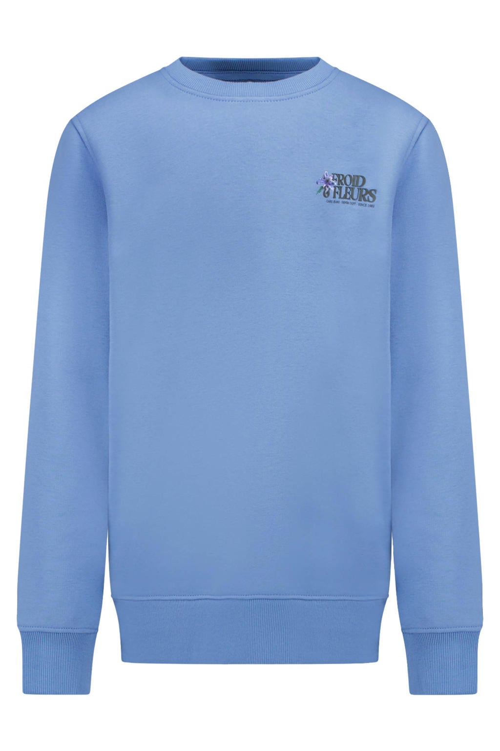 Grijsblauwe jongens Cars oversized sweater met backprint, lange mouwen en ronde hals