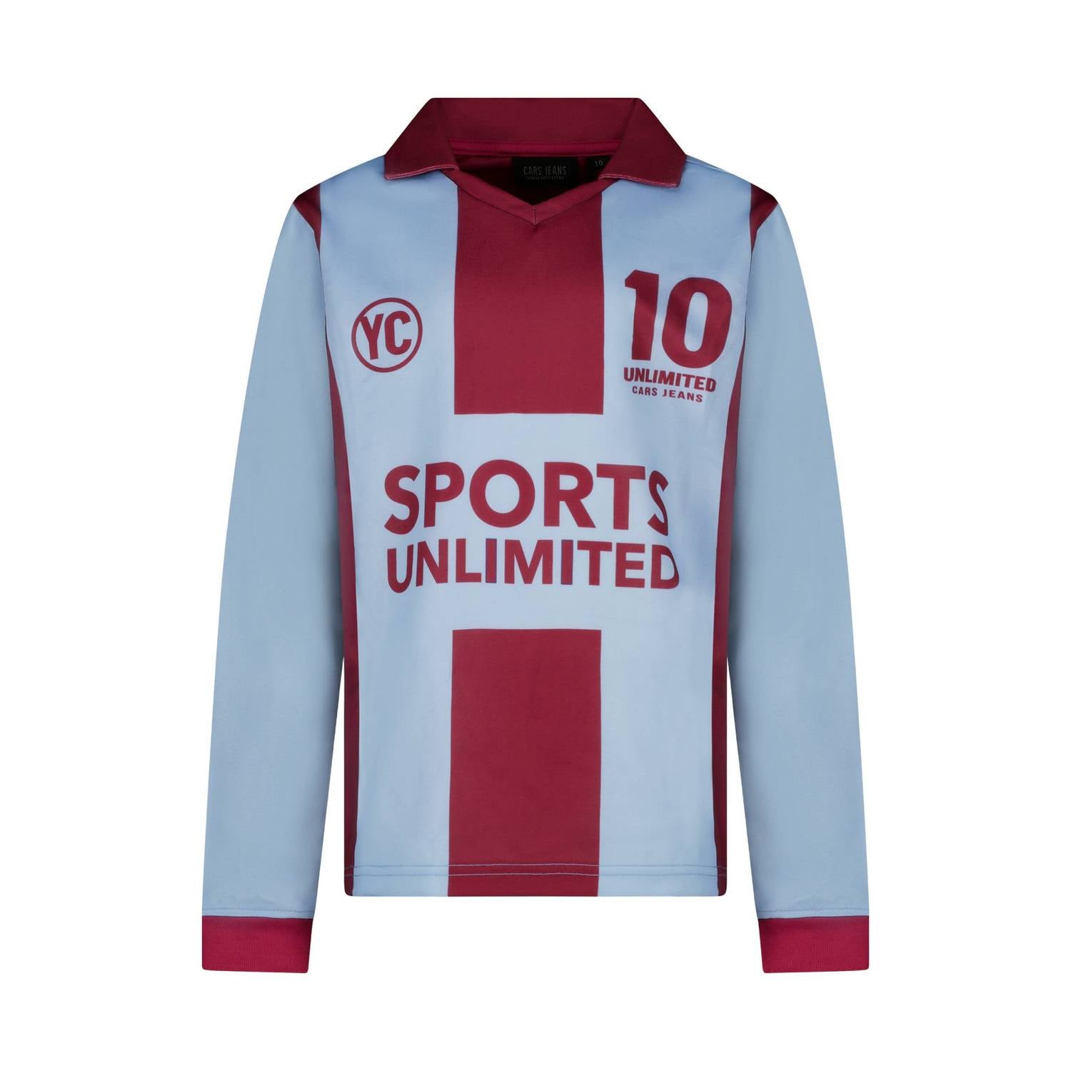 Cars longsleeve met print donkerrood blauw