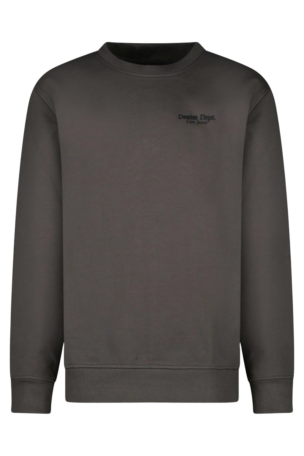 Cars rechtvallende sweater met backprint - antraciet