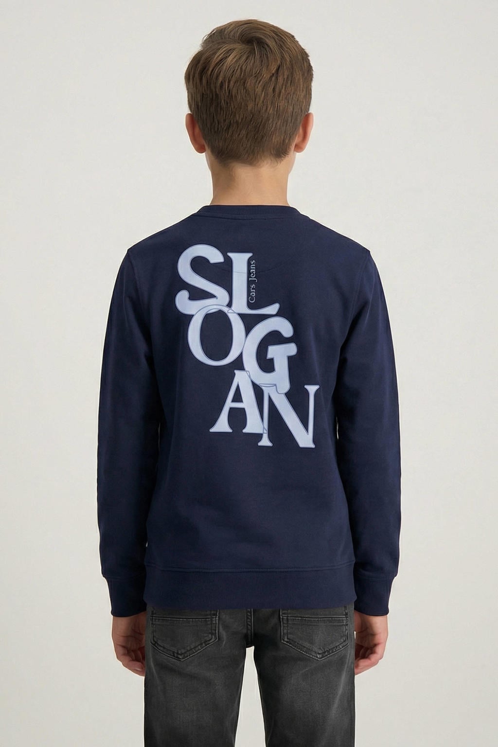 Cars rechtvallende sweater met backprint - marineblauw