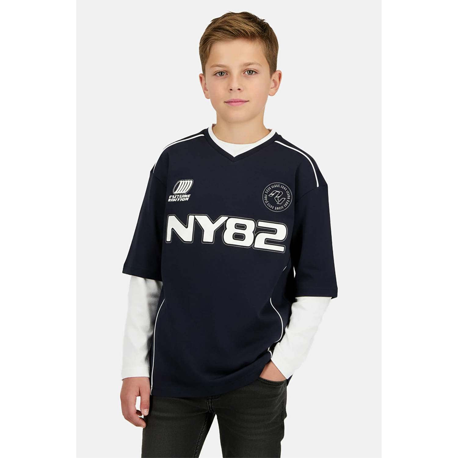 Cars longsleeve met print zwart wit