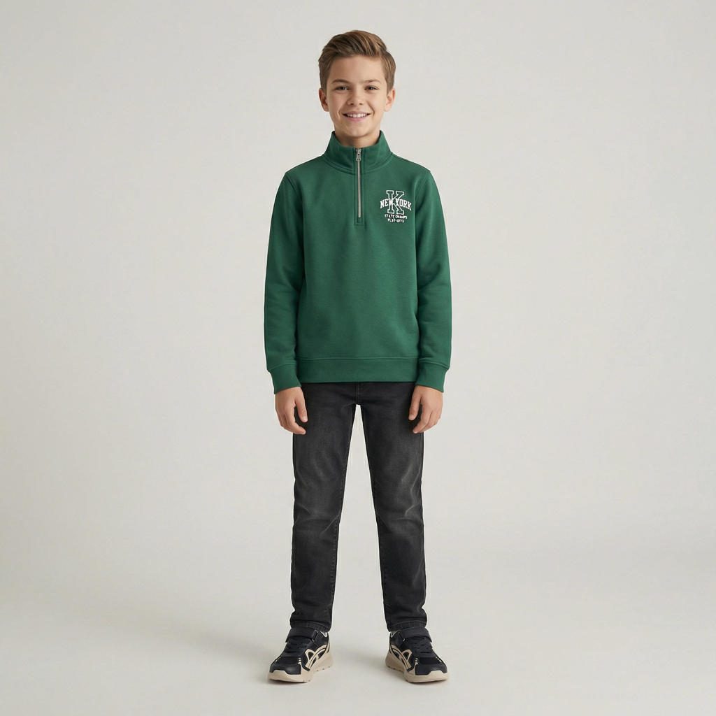 Cars sweater met print - groen