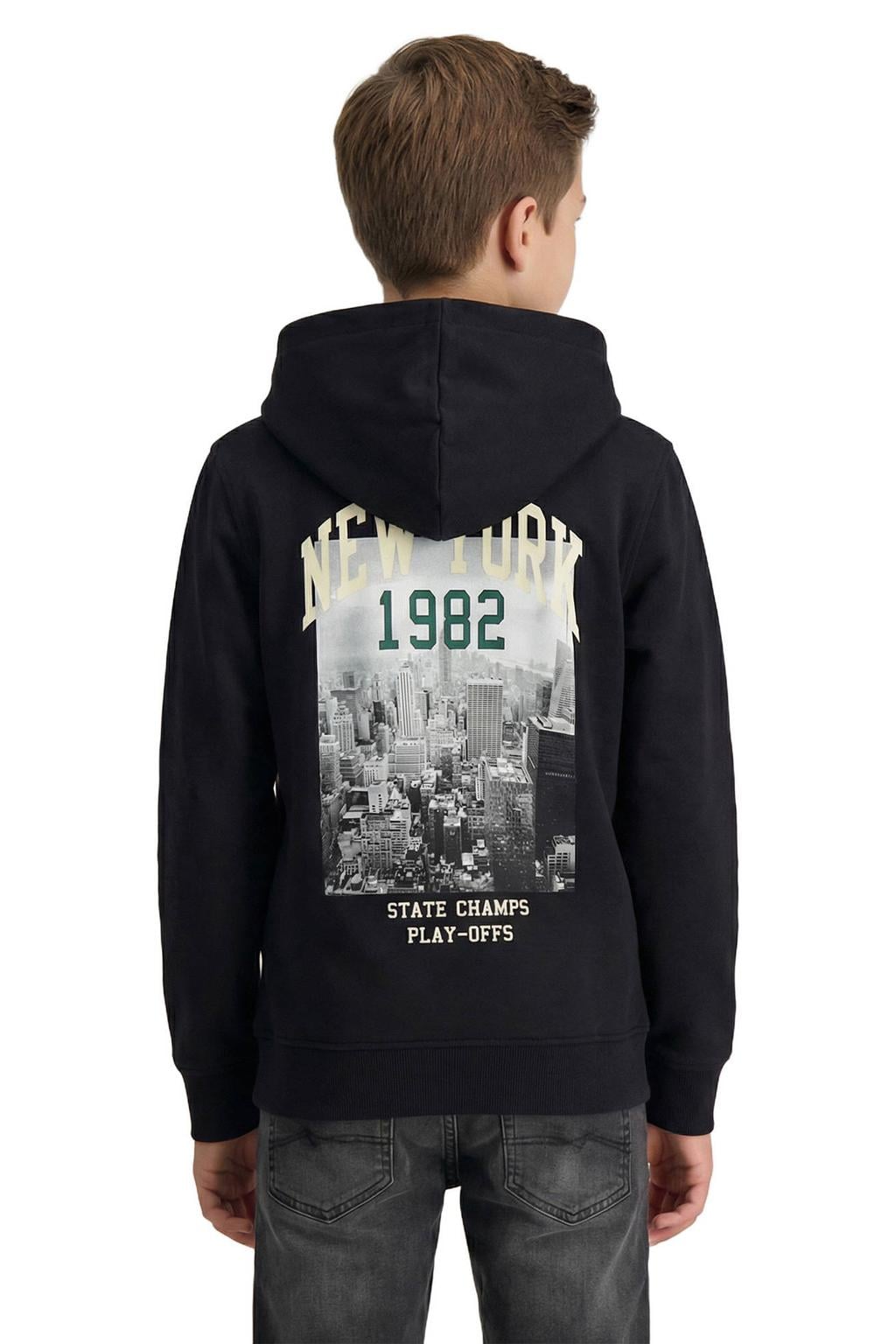 Cars hoodie met backprint - zwart