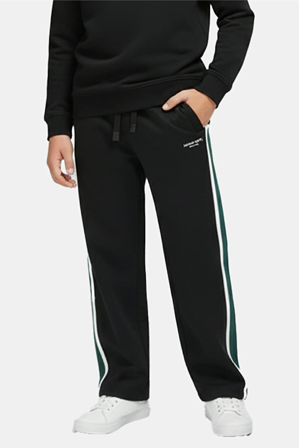 Cars regular fit gestreepte joggingbroek - zwart/groen/wit