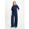 POM Amsterdam wide leg high waist broek donkerblauw