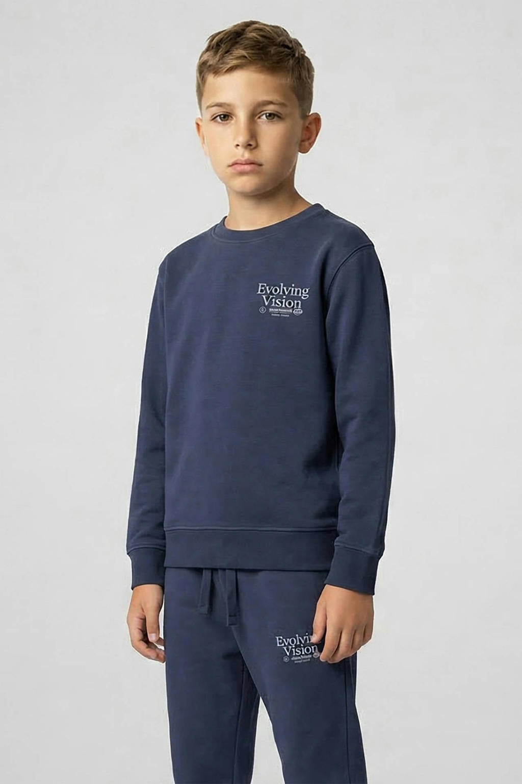 Cars sweater met backprint - marineblauw