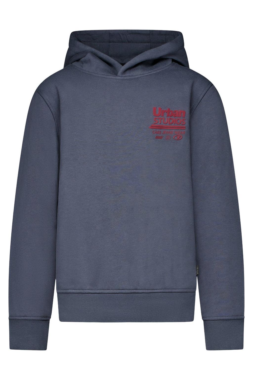 Cars hoodie met backprint - marineblauw/rood