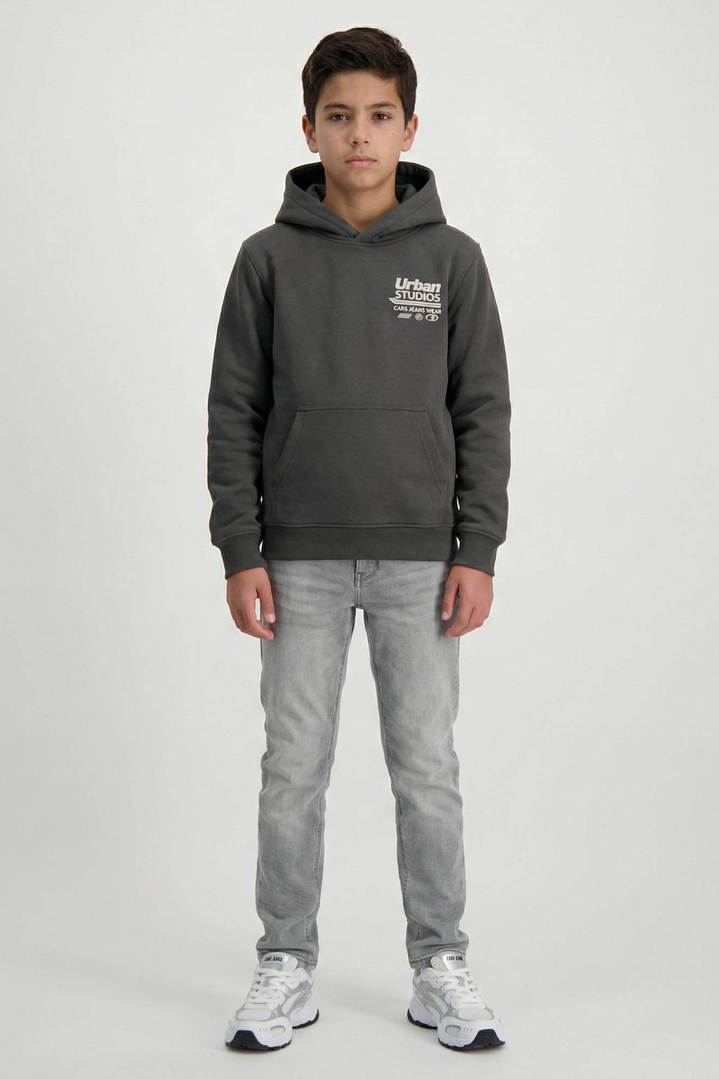 Cars hoodie met backprint - antraciet