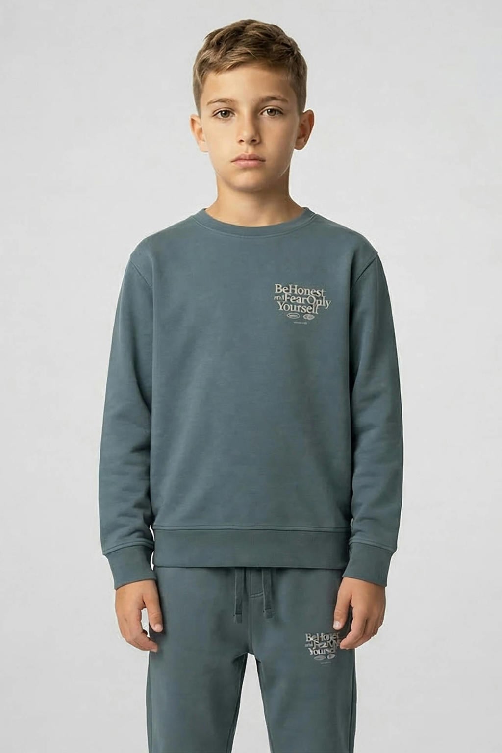 Cars sweater met backprint - groen