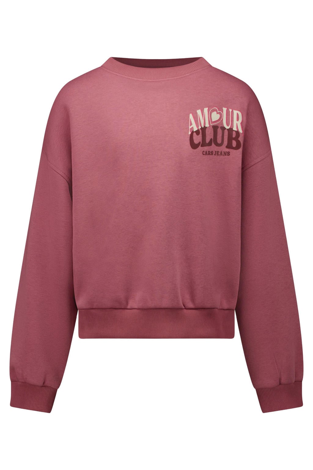 Cars sweater met backprint - oudroze/ecru