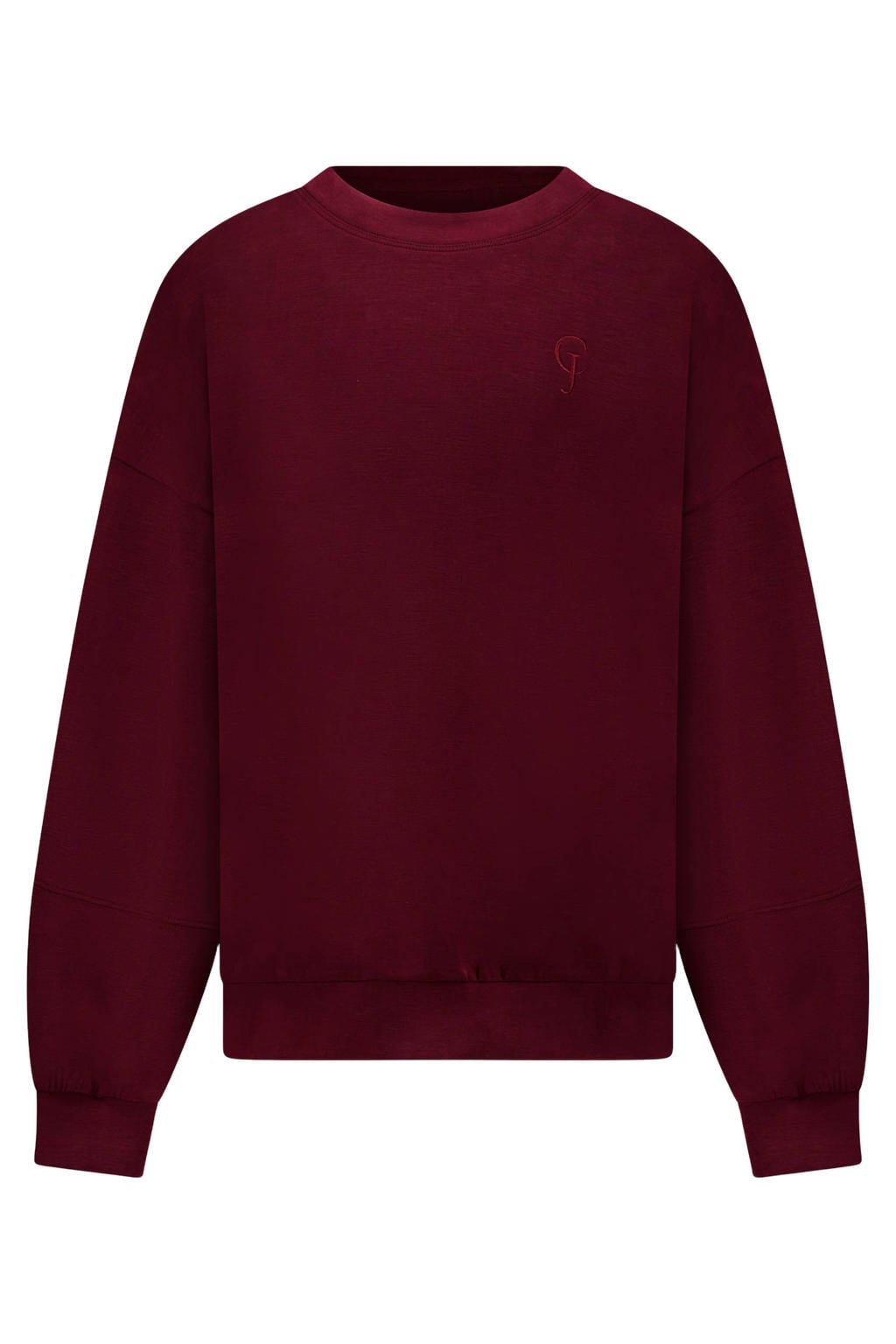 Donkerrode meisjes Cars sweater van polyester met logo dessin, lange mouwen en ronde hals