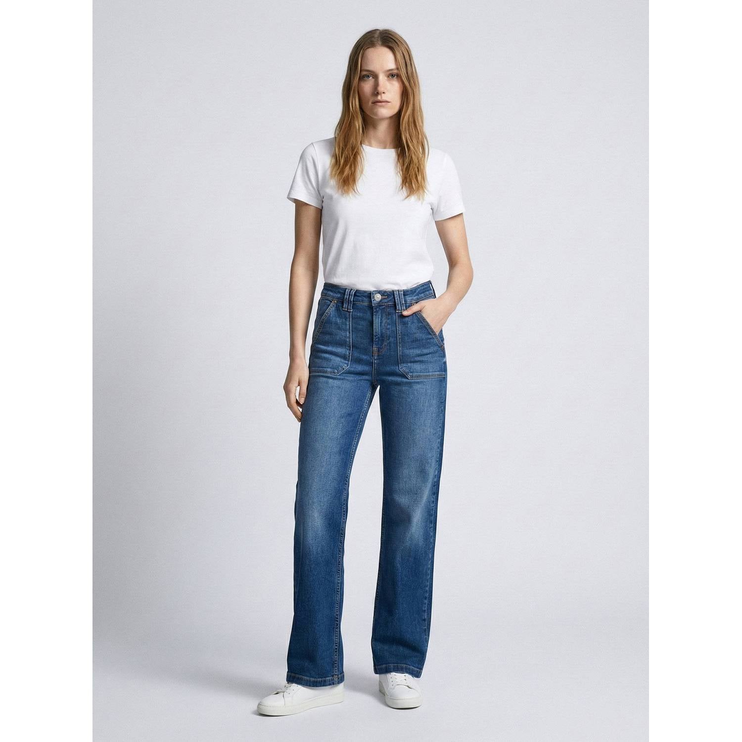LTB wide leg jeans medium blue denim