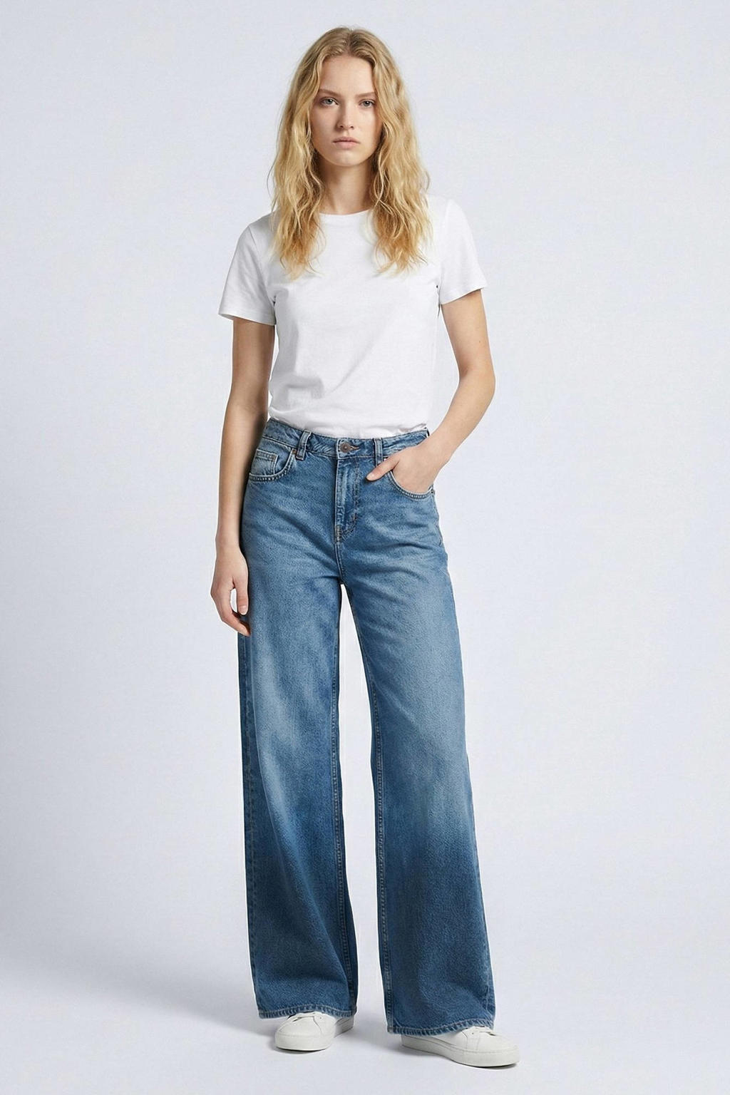 LTB wide leg jeans - middenblauw