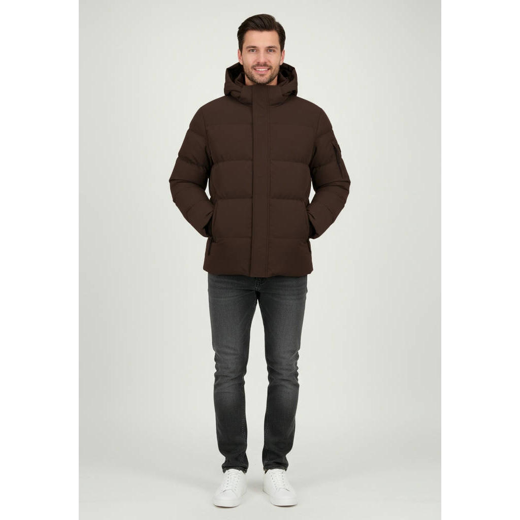 Cars quilted gewatteerde winterjas - bruin