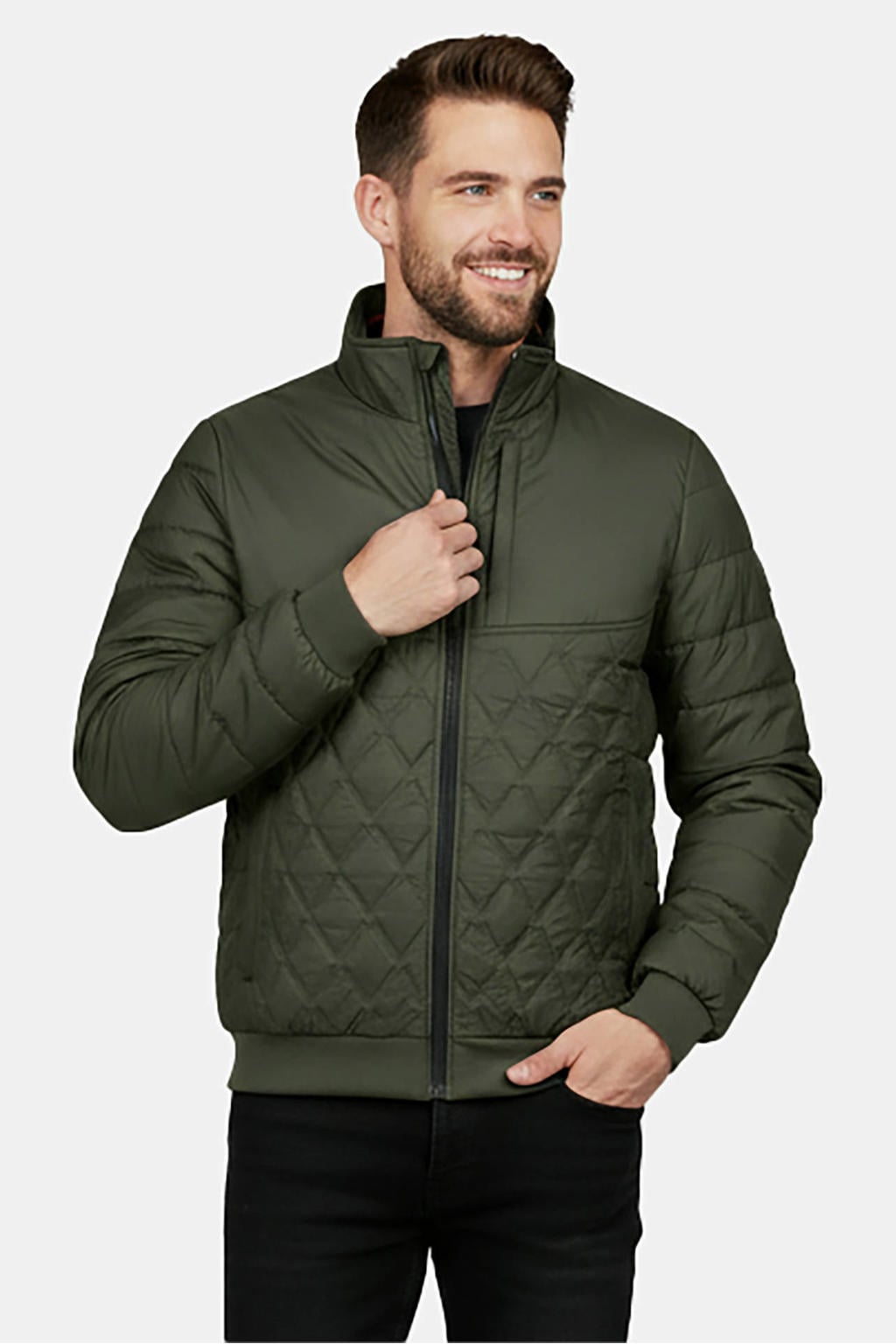 Cars quilted tussenjas - army