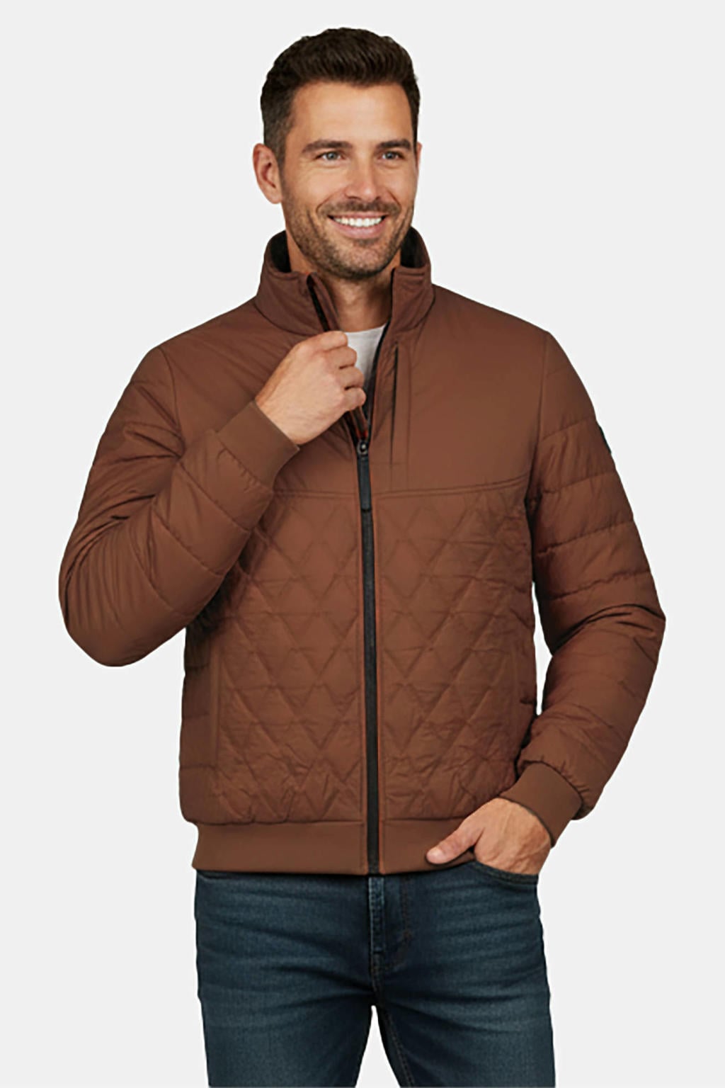 Cars quilted jas - goudbruin