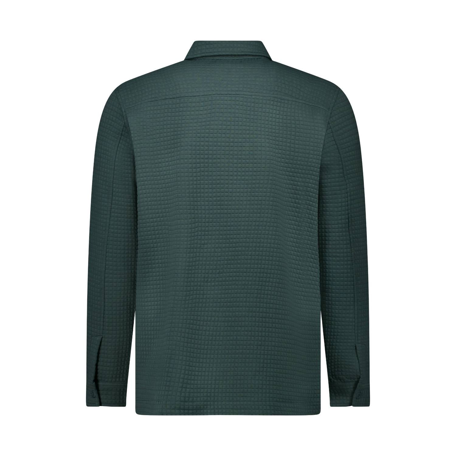 Cars regular fit overshirt met wafelstructuur moss