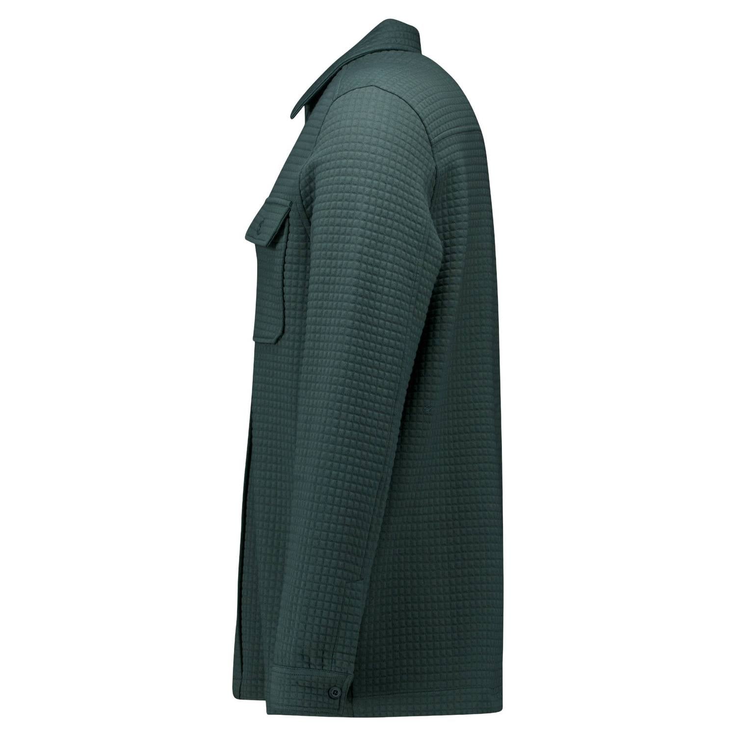 Cars regular fit overshirt met wafelstructuur moss