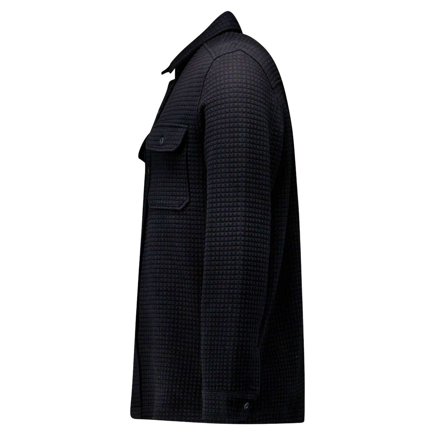 Cars regular fit overshirt met wafelstructuur zwart