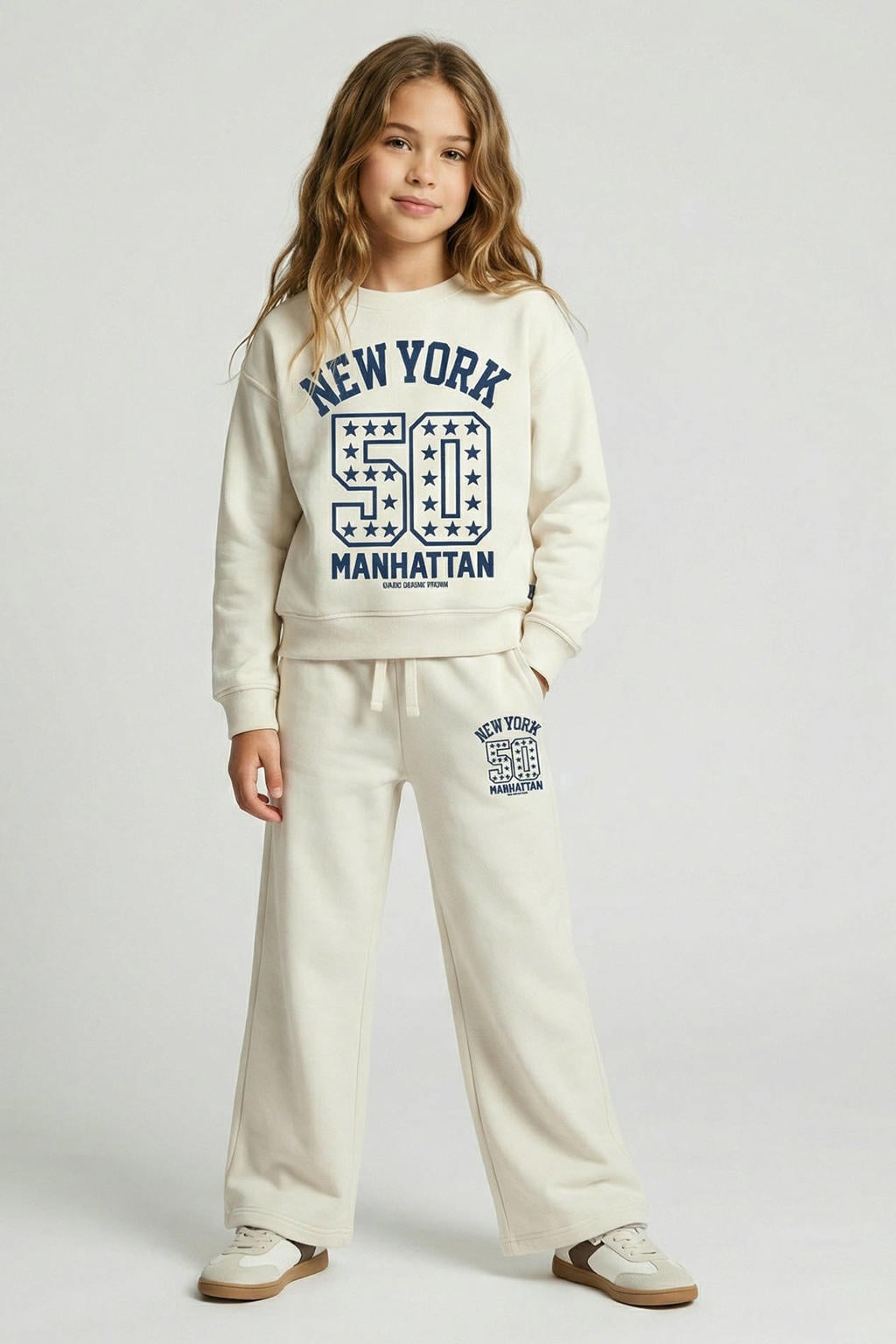 Cars sweater met print - ecru/donkerblauw